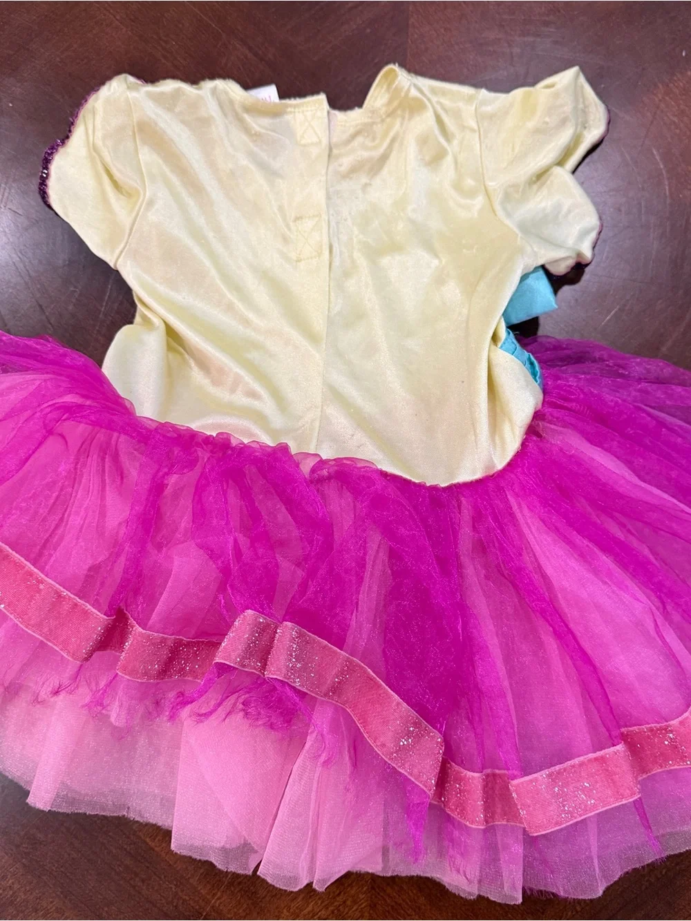 Disney Fancy Nancy Kids Pink & Cream Tulle Princess Costume Dress Sz 6 - Picture 6 of 7